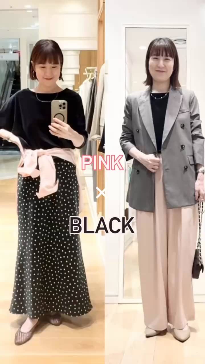 2026.10.01 🩷🖤ピンク×ブラックコーデ 2style サムネイル画像