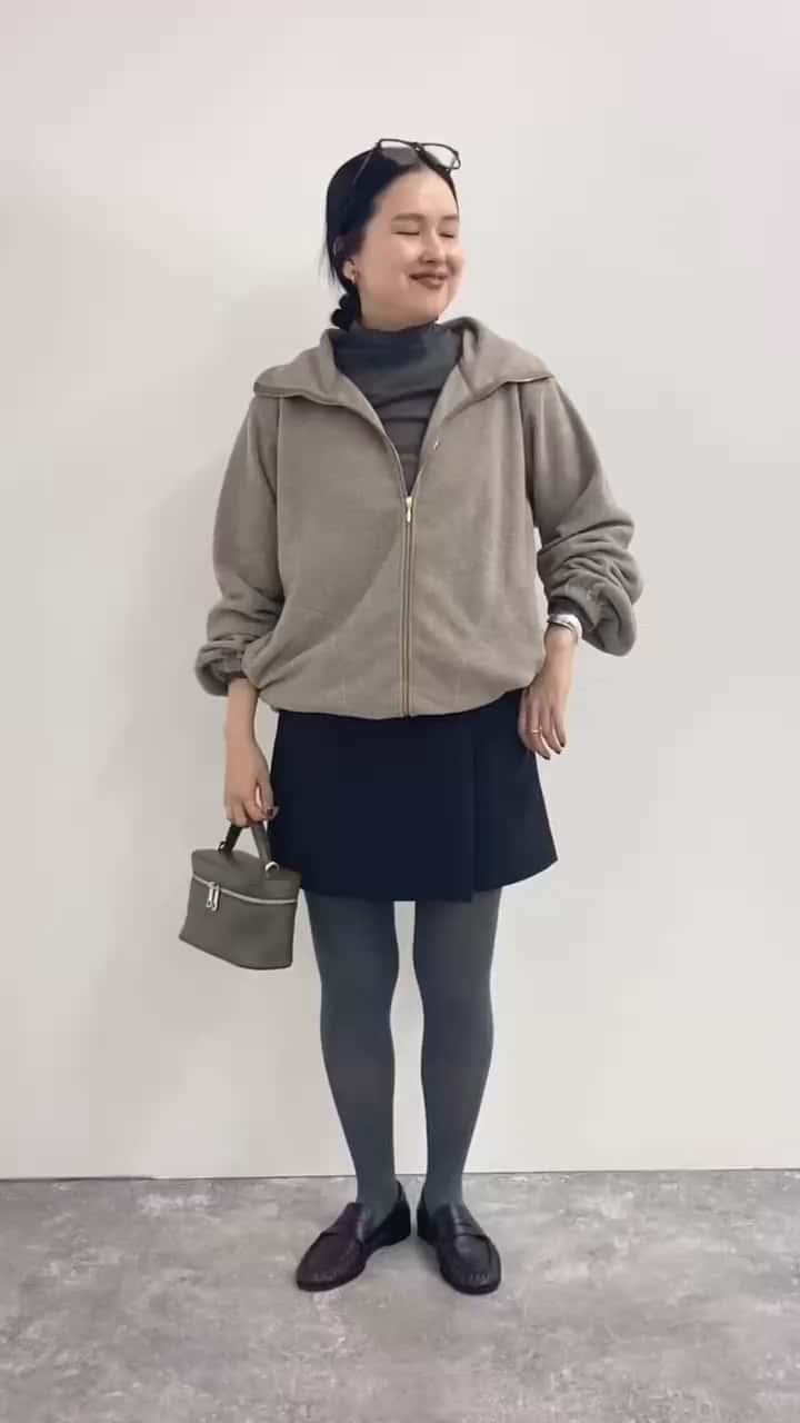 2026.10.12 ベージュ×グレーの大人のフリースSTYLE サムネイル画像