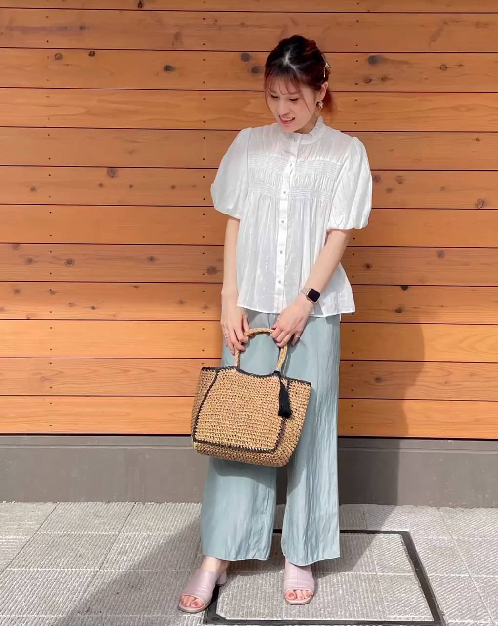 OUTLET限定 TIME SALE！］割繊イージーワイドパンツ（4-0870-3