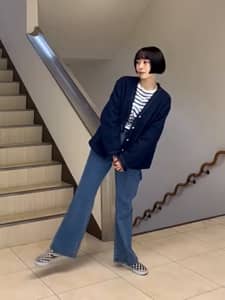2023.03.16 【ツイードジャケット】デニム合わせのカジュアルコーデ サムネイル画像