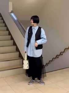 2023.03.16 【チュールスカート】ブラック×春色コーデ サムネイル画像