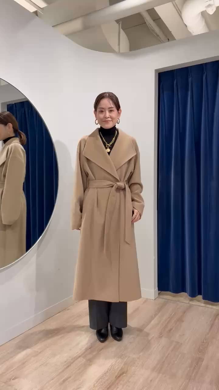 2025.10.31 アンゴラビーバーベルテッドロングコート🌿 サムネイル画像