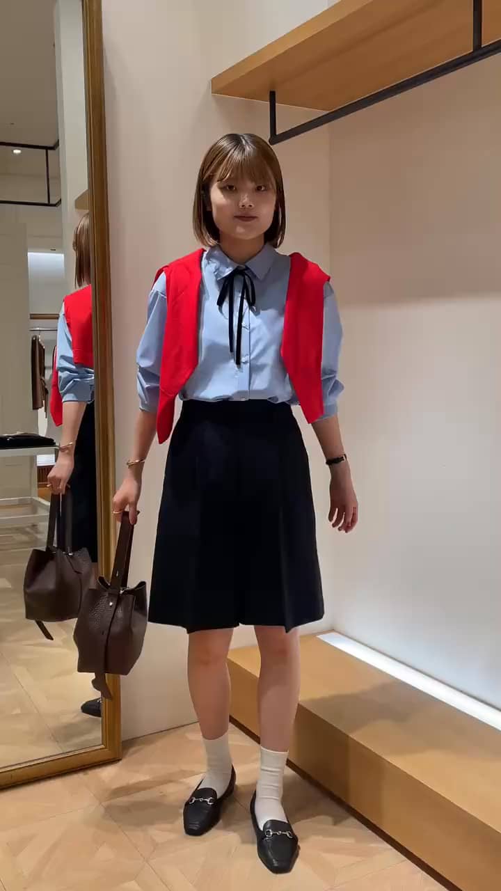 2025.09.30 リボンシャツコーデ サムネイル画像