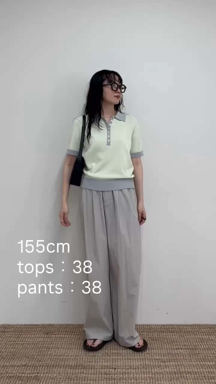 2026.04.21 《155cmコーデ》 接触冷感！ポロ衿ニットのワントーンコーデ サムネイル画像