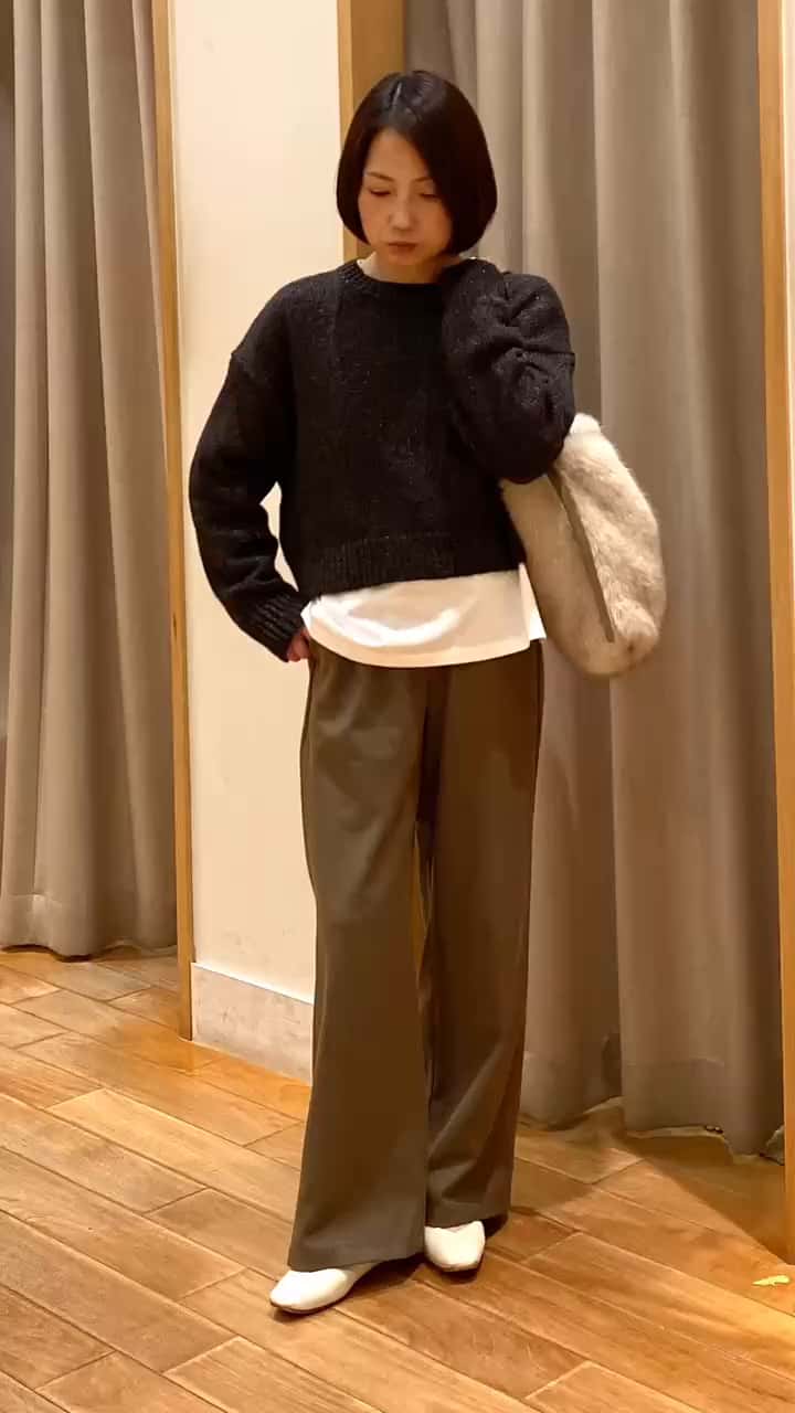 2025.12.12 ラメニットのキレイめパンツコーデ サムネイル画像