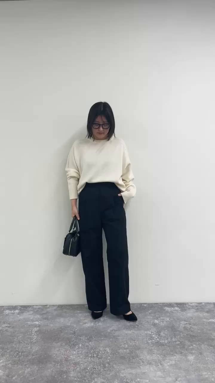 2024.09.09 カシミア混ケーブル柄ラインニットプルオーバー サムネイル画像