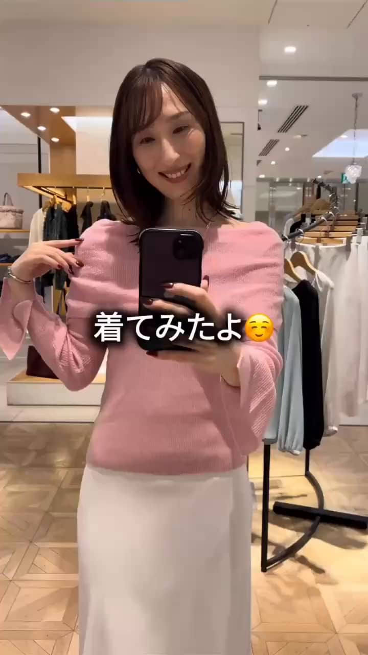 2025.10.02 【マネキンコーデ着てみたよ❗️】ガーゼ風リブオフショルプルオーバーニット サムネイル画像