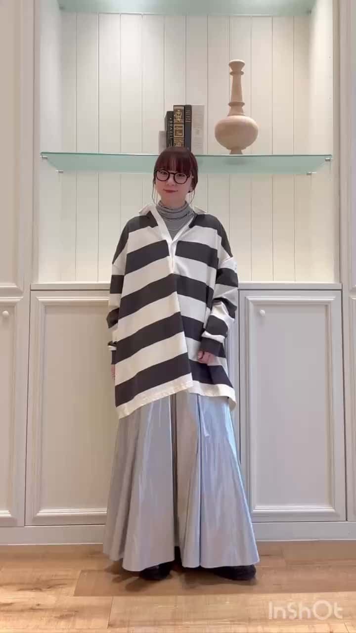 2026.02.09 ラガーシャツ×メタリックスカート サムネイル画像