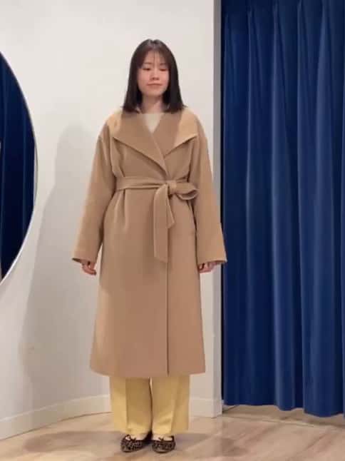 2025.11.13 アンゴラビーバーベルテッドロングコート サムネイル画像