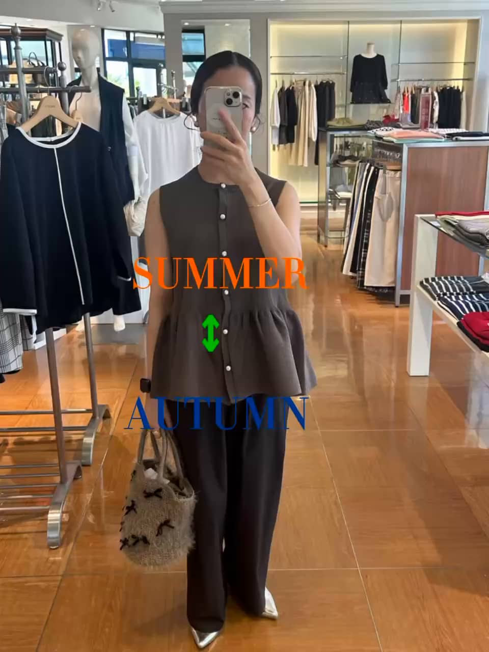 2025.09.06 裾ペプラム前開きニットジレで夏コーデ！秋コーデ！ サムネイル画像