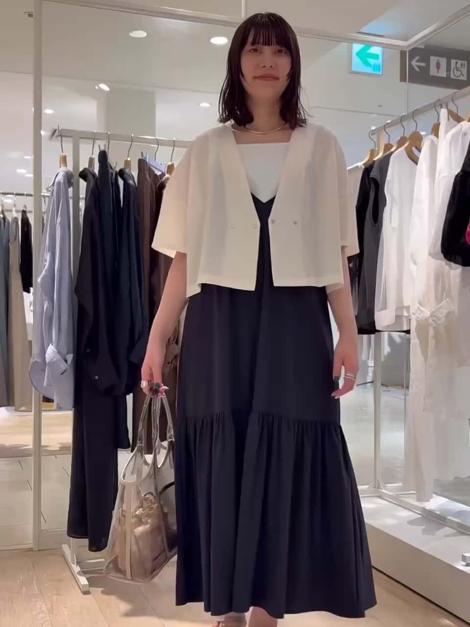 完売品ライトジョーゼットスタンド羽織ブラウスnolleys NOLLEY'S ブラウス シャツ ライトジョーゼットスタンド羽織