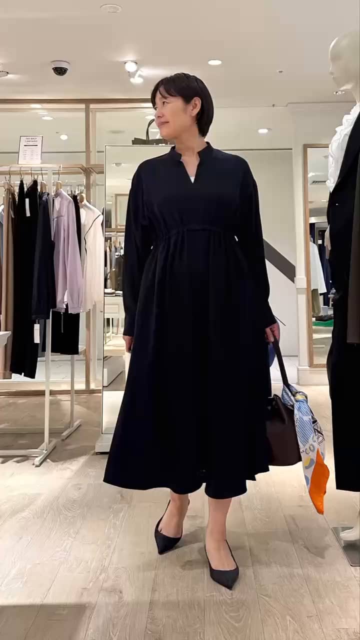 新品　ノーリーズ　ウォッシャブル割繊サテン2WAYワンピース NOLLEY'S（ノーリーズ）の「ウォッシャブル割繊サテン2WAYワンピース