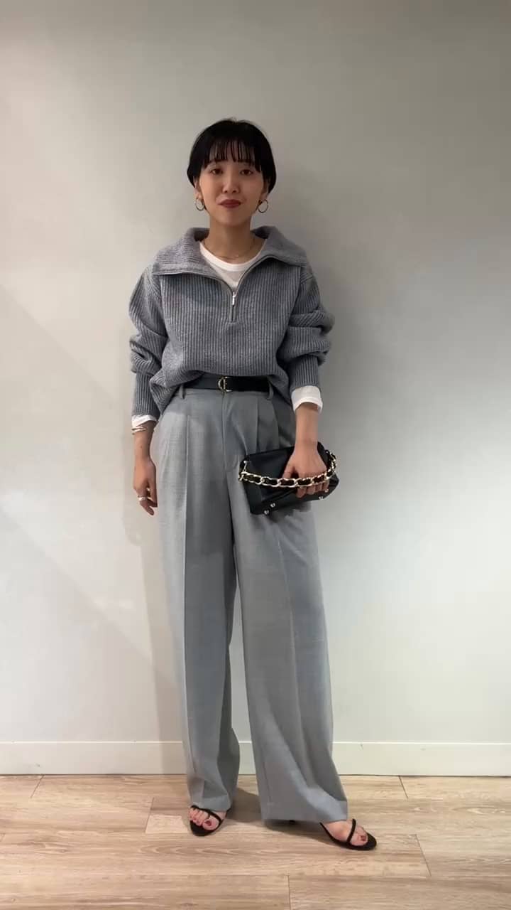 2024.10.17 新作ニットを使ったワントーンコーディネート🩶 サムネイル画像