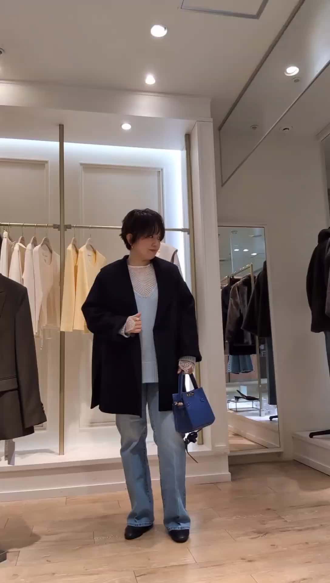 2025.12.22 ネイビー×サックス コーデ サムネイル画像