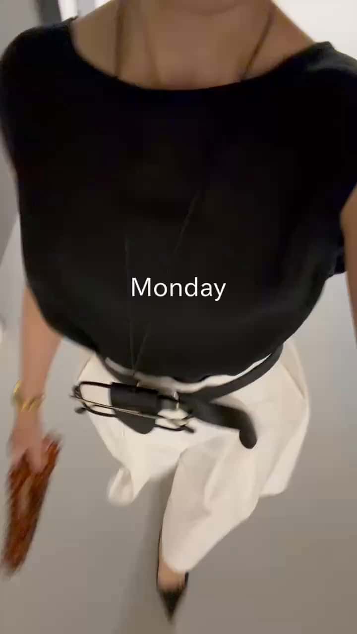 2026.07.24 モノトーン派の1week outfits サムネイル画像