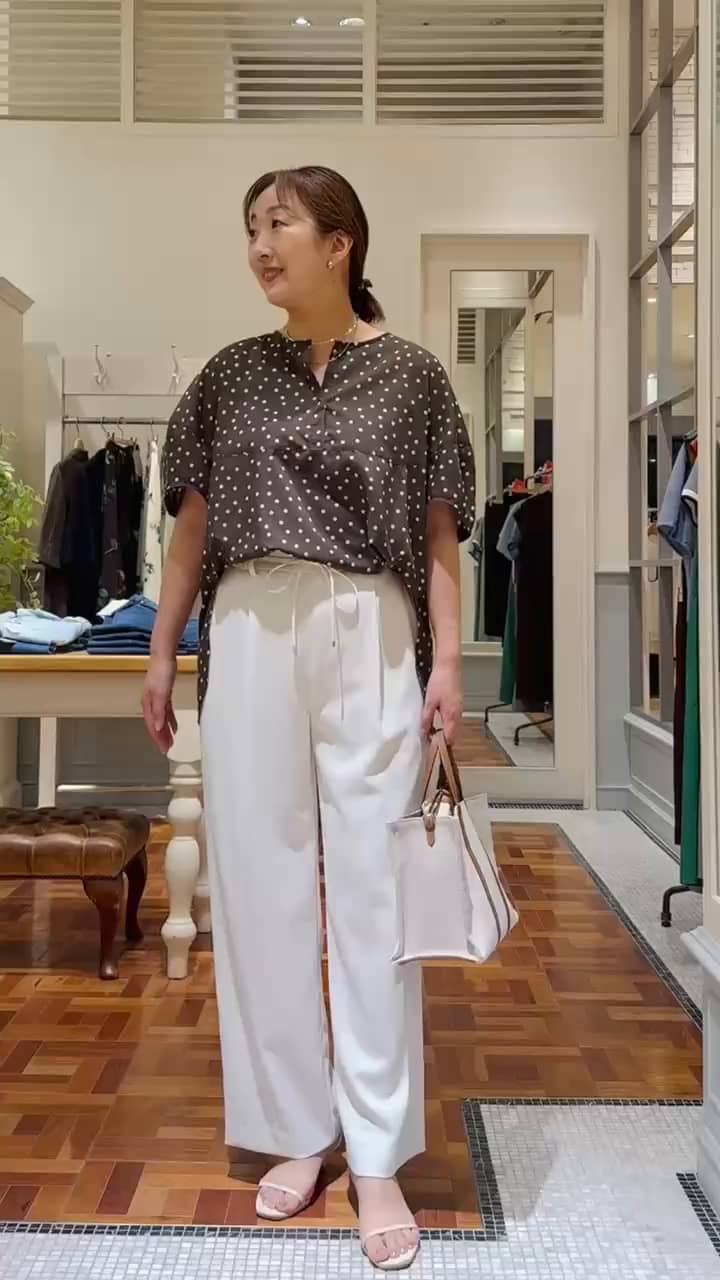 2026.07.18 ドットブラウスコーデ サムネイル画像