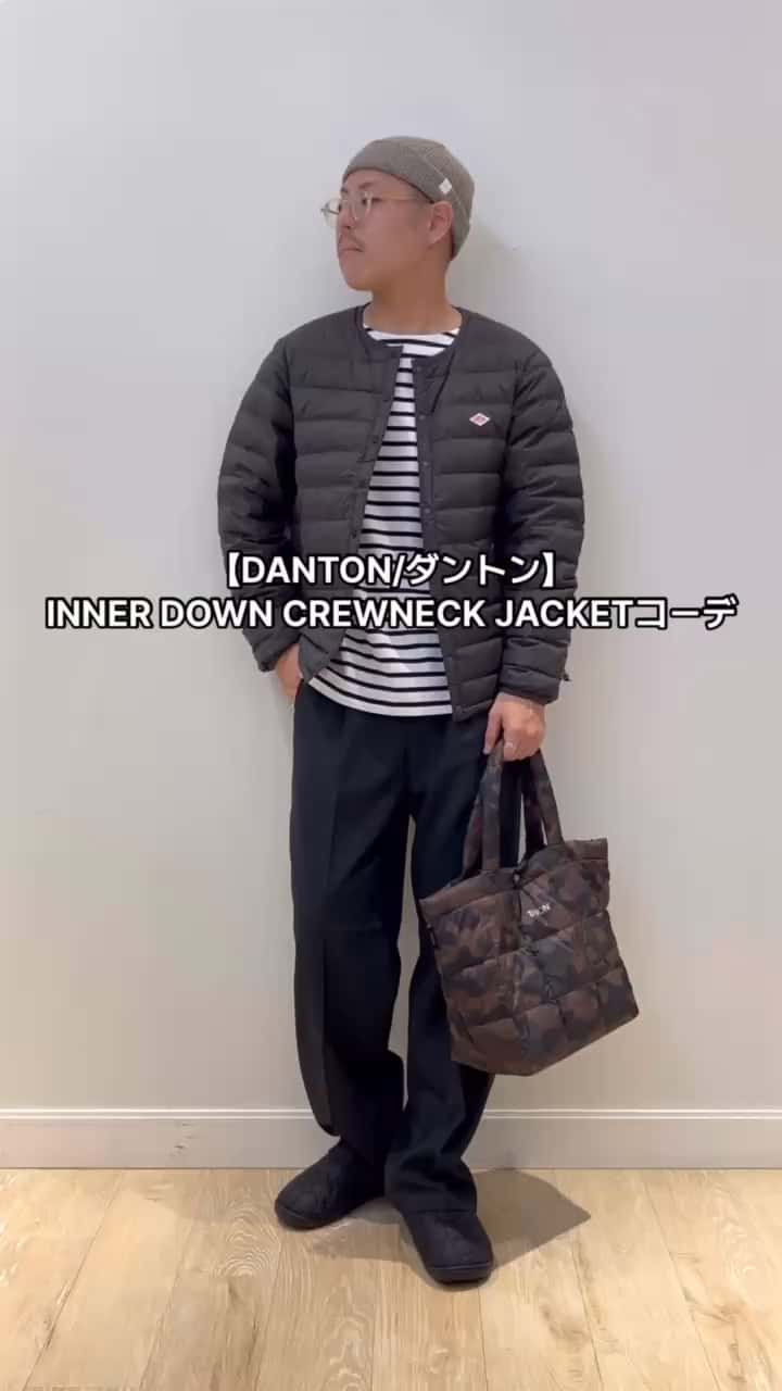 2025.10.31 【DANTON/ダントン】INNER DOWN CREWNECK JACKETコーデ  サムネイル画像