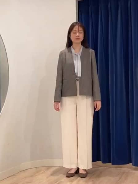 2025.11.09 ウール調ノーカラージャケット サムネイル画像