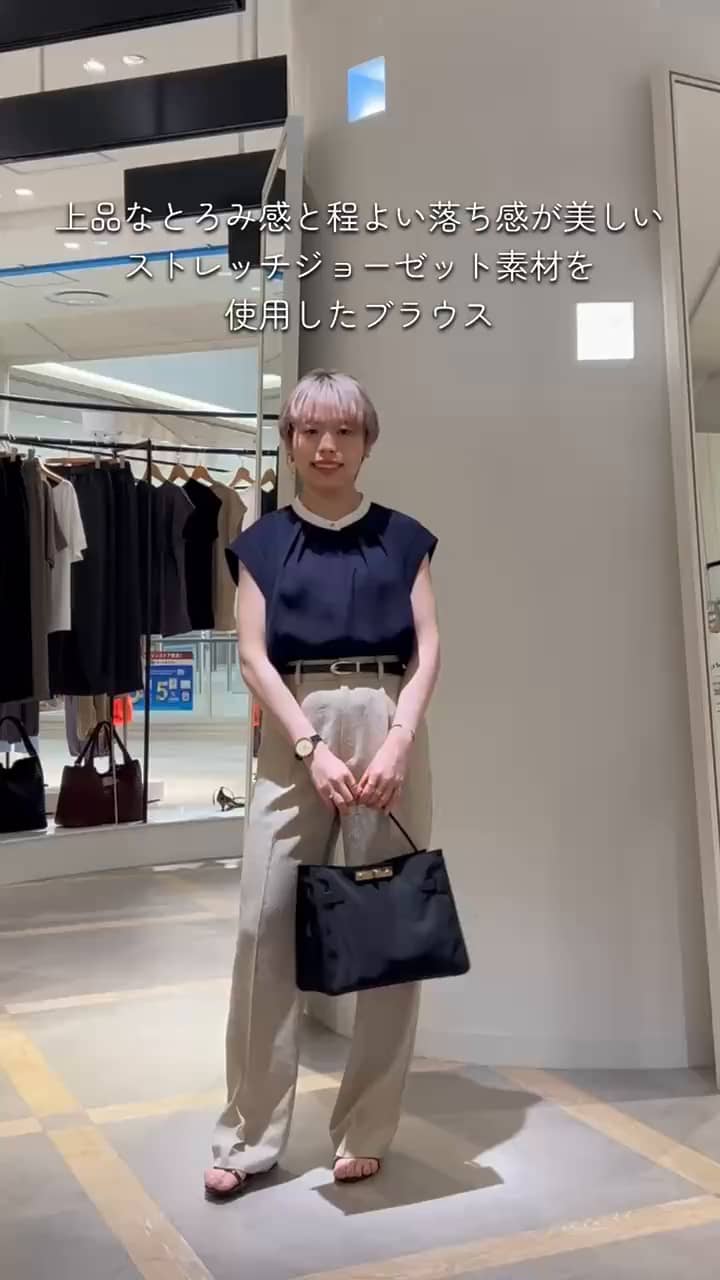 2026.06.18 ウォッシャブルストレッチジョーゼットフレンチスリーブブラウス⠀ サムネイル画像