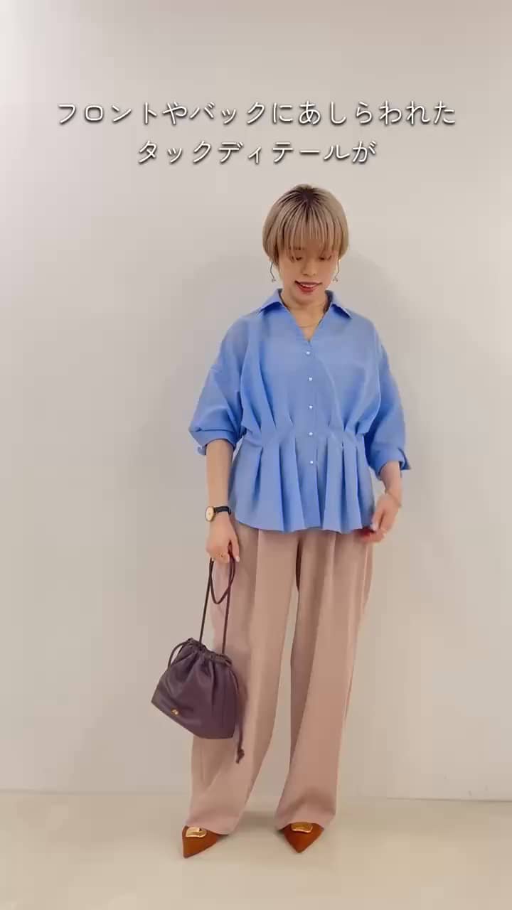 2026.06.10 ウォッシャブルシアースキッパータック半袖ブラウス⠀ サムネイル画像