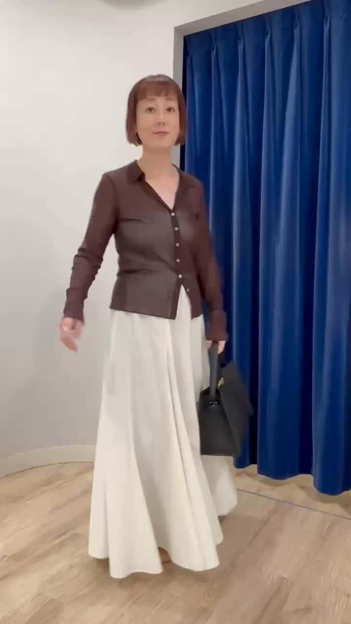 2025.09.17 154センチ、ロングスカートコーデ サムネイル画像