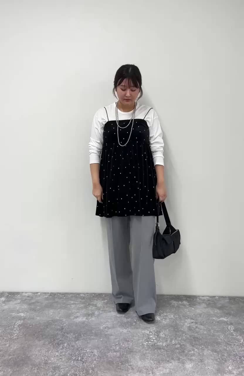 2024.09.16 ベロアドット刺繍キャミブラウス サムネイル画像