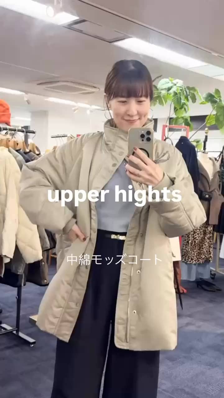 UPPER HIGHTS ベージュ ファー付きモッズコート　S upper hights/アッパーハイツ】中綿モッズコート｜MOVIE詳細｜NOLLEY'S