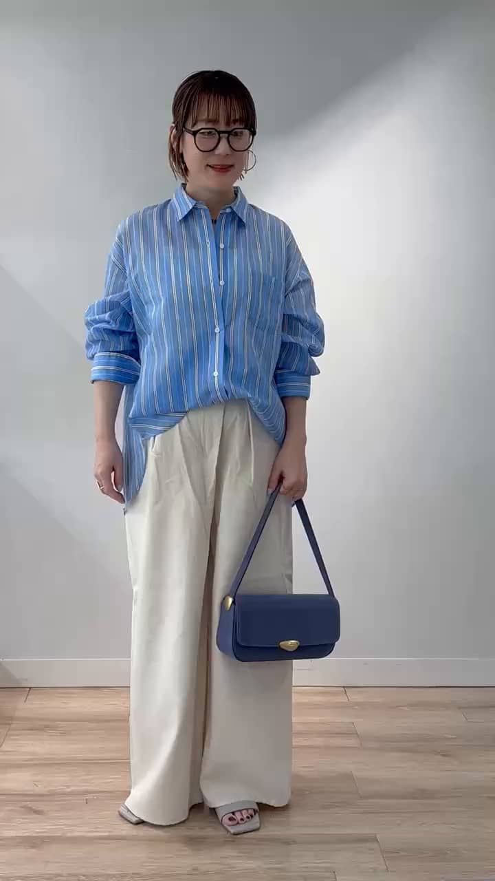 2026.04.17 シアーストライプシャツコーデ サムネイル画像