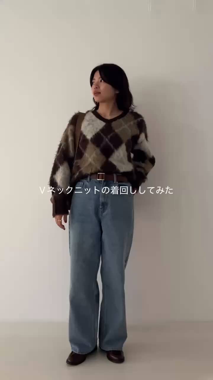 2025.12.12 \\アーガイル柄ニット着回し// サムネイル画像