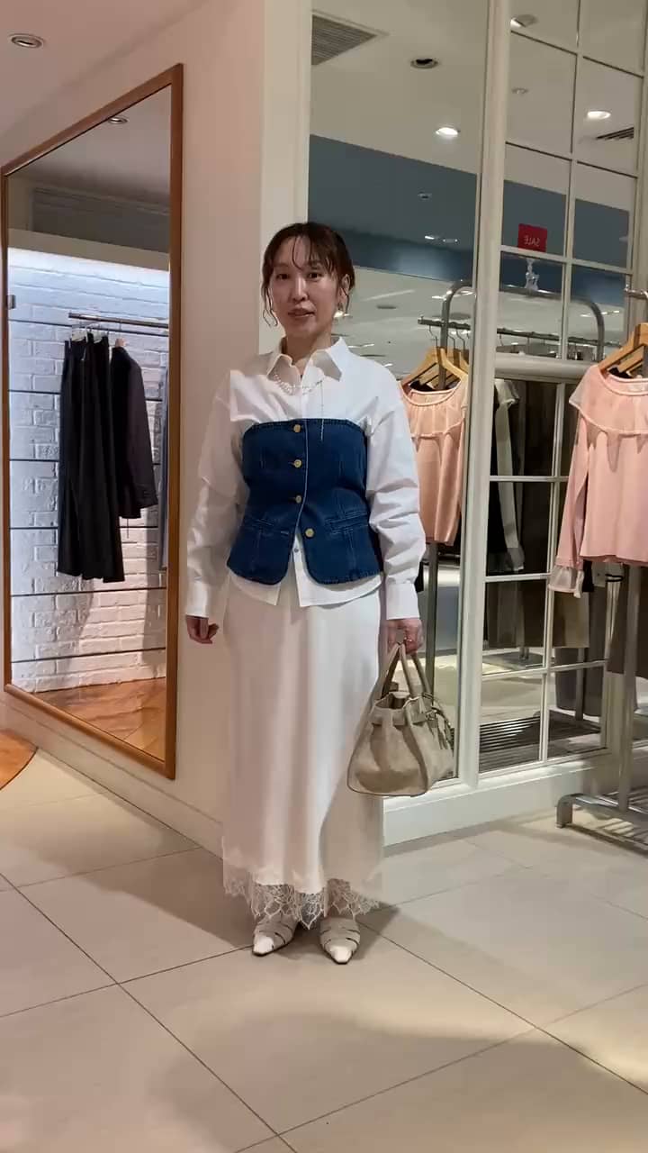 2026.02.03 RMのデニムビスチェできれいめコーデ サムネイル画像