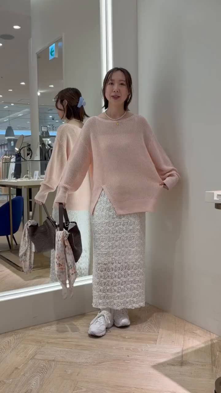 2026.03.09 春コーデ🌸　ピンク×レーススカート サムネイル画像