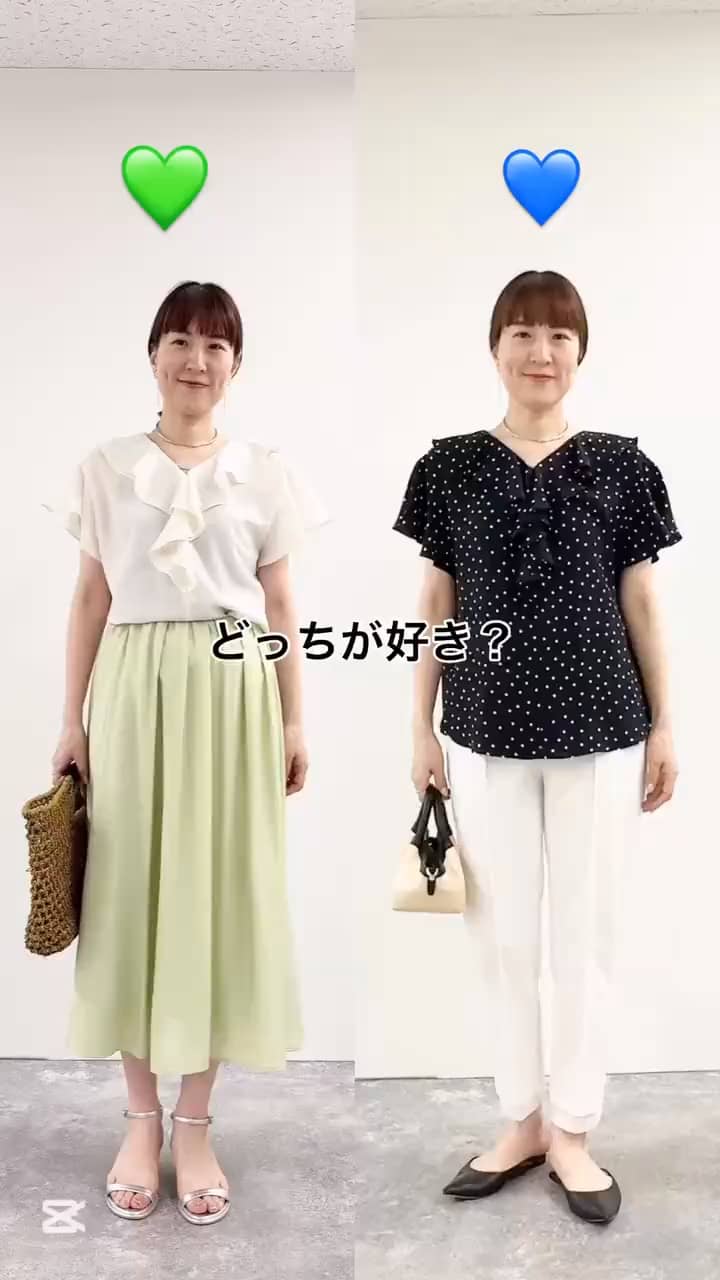 2025.04.29 【どちら派？】ラッフル衿ブラウス 2スタイル❗️ サムネイル画像