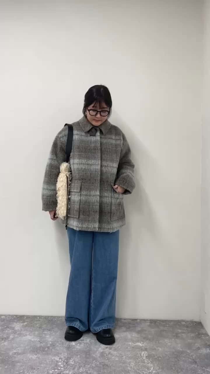 2024.11.16 シャギーチェックステンカラーコート サムネイル画像