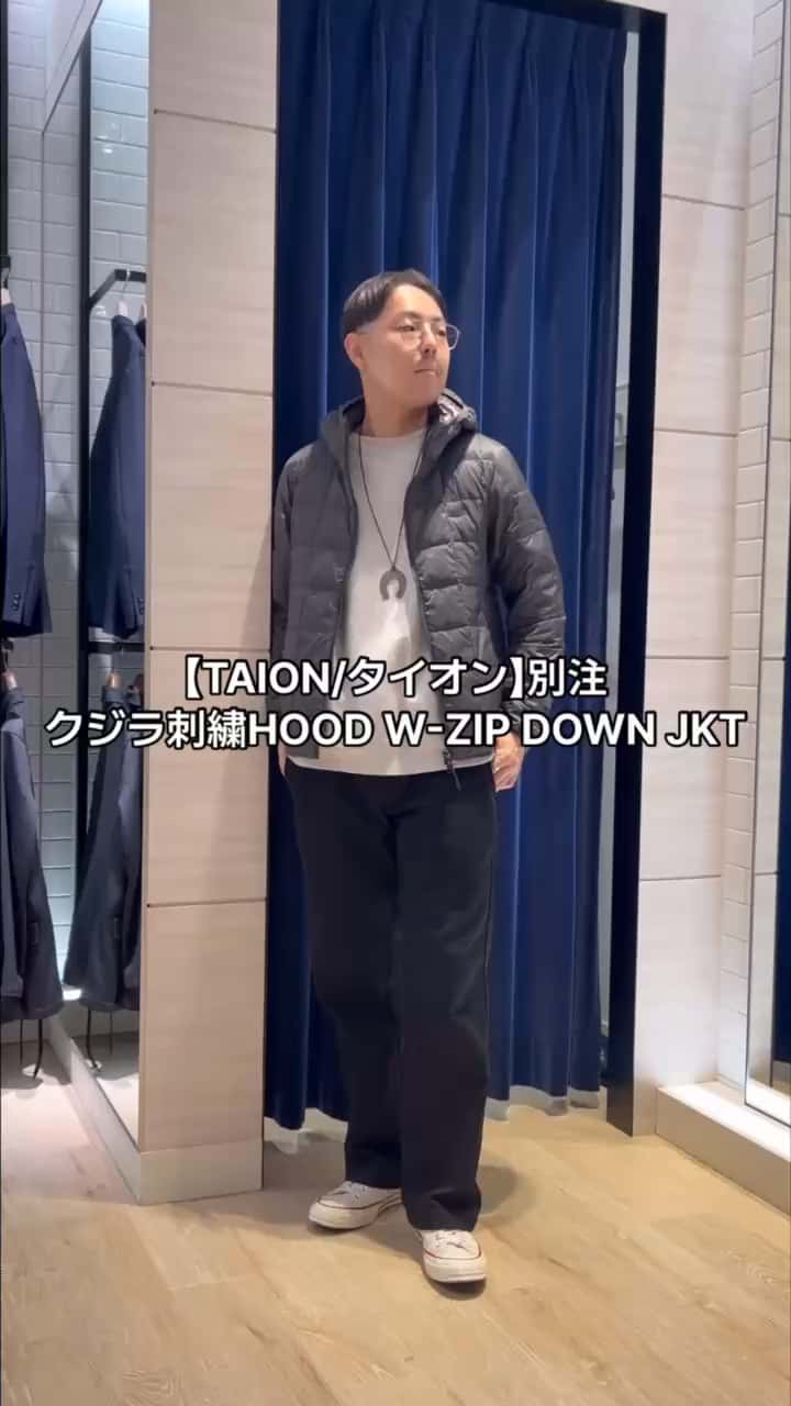 2025.10.25 【TAION/タイオン】別注 クジラ刺繍HOOD W-ZIP DOWN JKT サムネイル画像