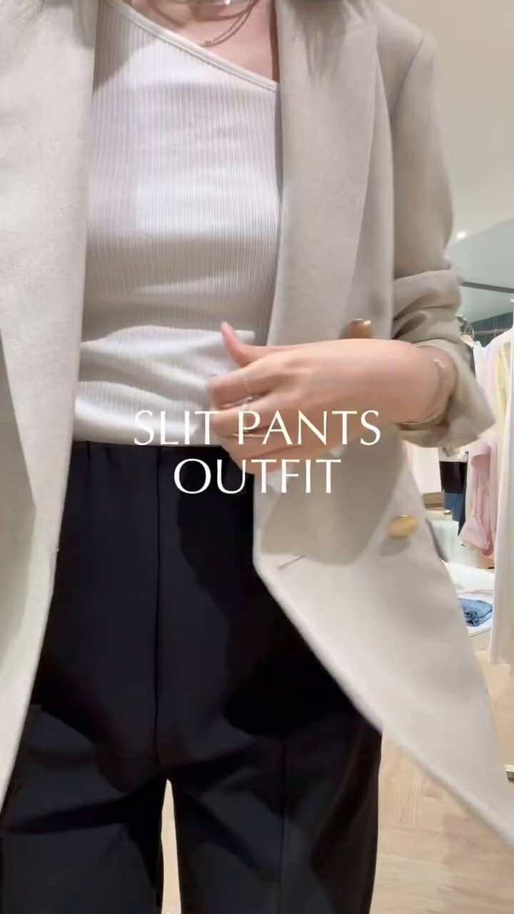 2026.04.01 カットジョーゼットスリットパンツ サムネイル画像