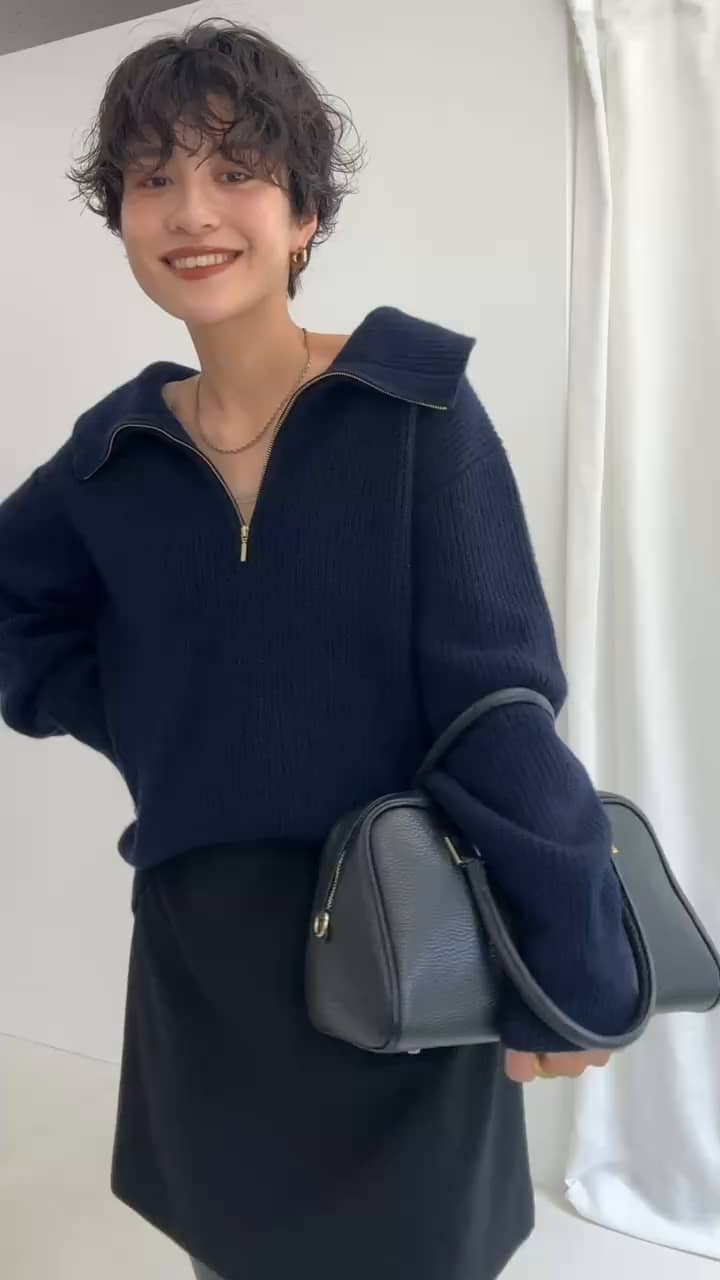 2024.09.12 ハーフジップニット着回し！ サムネイル画像