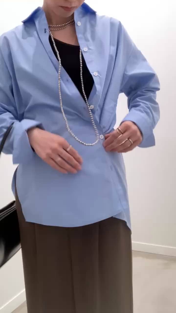 2026.03.06 カシュクールシャツコーデ サムネイル画像