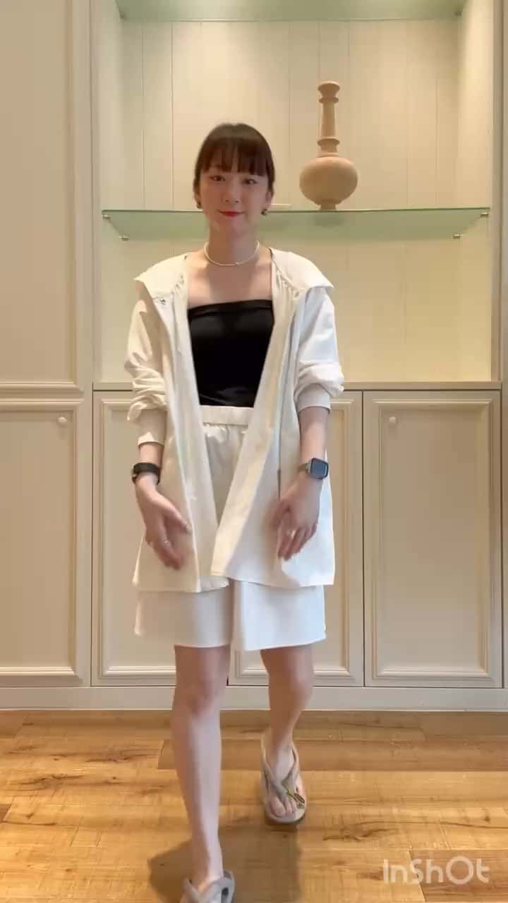 2025.06.16 ラッシュガードフーディ×ショートパンツ サムネイル画像