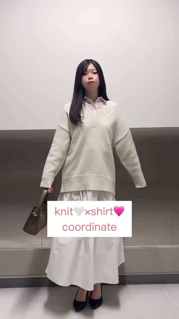 2025.12.27 ニット‎🤍×シャツ🩷レイヤードスタイル サムネイル画像