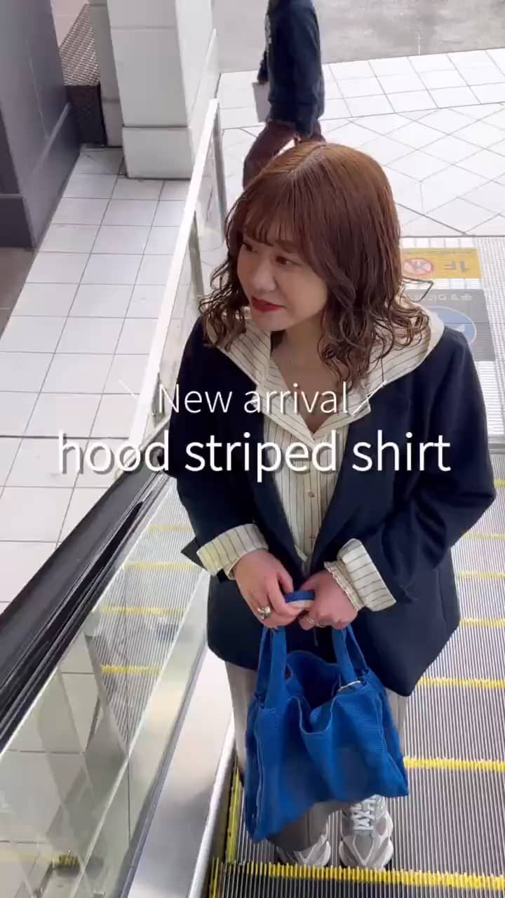 2026.02.19 ＼新作／フード付きストライプシャツ💛🩵 サムネイル画像