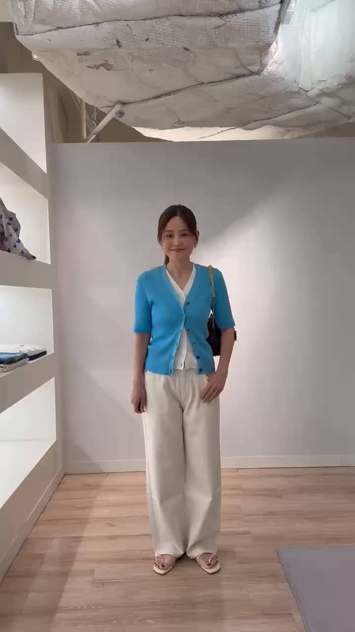 2026.05.24 綿アセリブ半袖Vネックカーディガン🌿 サムネイル画像