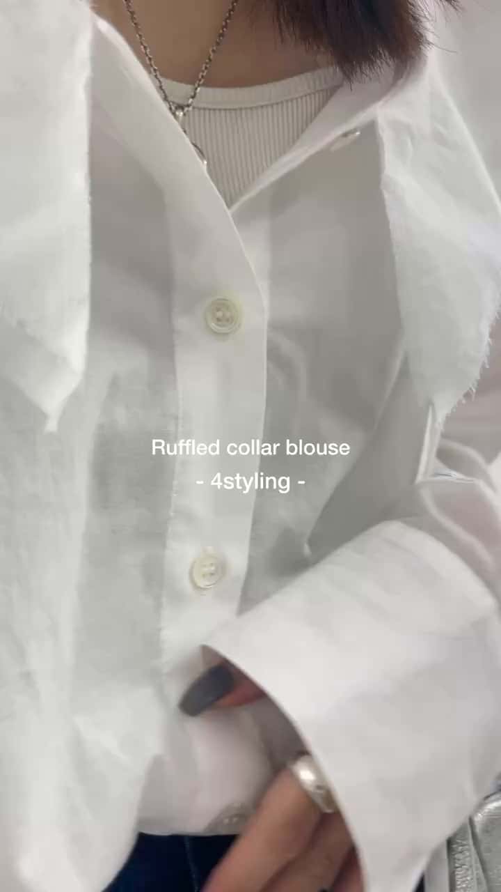 2025.02.18 ラッフルカラーブラウス着回し4コーデ🤍 サムネイル画像