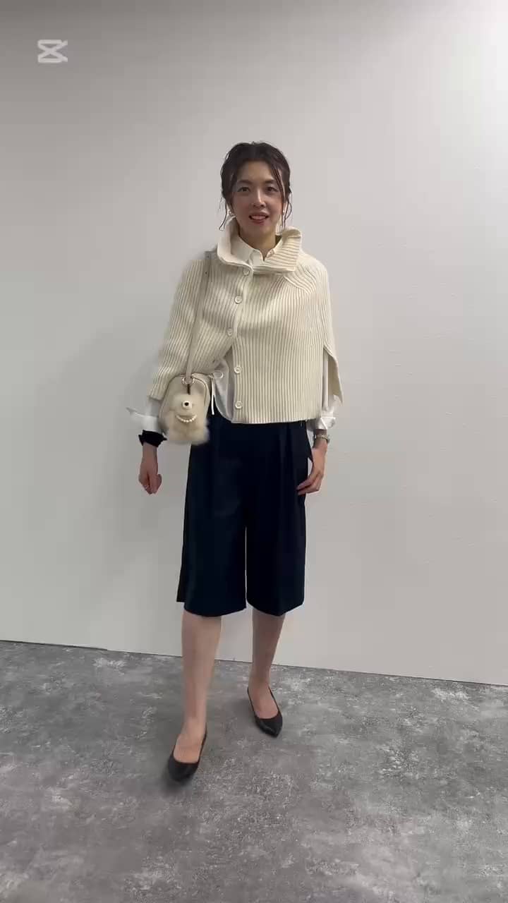 2025.09.03 ニットポンチョ& ウォッシャブルバミューダパンツ サムネイル画像